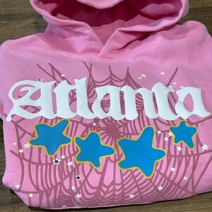 Sp5der worldwide hoodie size L pink Atlanta
